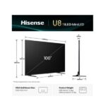 TV Hisense 100U8Q Mini LED 4K UHD Smart VIDAA Refresh Rate 165Hz