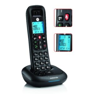 Telefono Cordless Motorola CD4001 Nero Vivavoce DECT