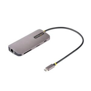 Adattatore Multiporta USB-C Startech 8-in-1 Hub USB-C Grigio Alluminio