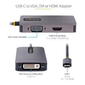 Adattatore USB-C a HDMI DVI VGA Startech DisplayPort