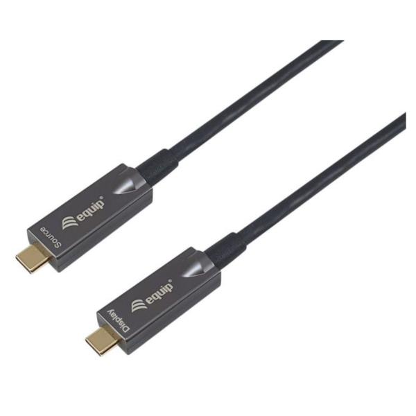 Cavo Ottico Attivo USB-C a C EQUIP 15m PD 60W 4K/60Hz 10Gbps