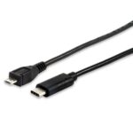 Cavo USB-C a Micro USB-B EQUIP 1 metro Nero 3A