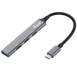 Hub USB Equip 4 Porte USB-C (1x USB 3.2 + 3x USB 2.0) Alluminio