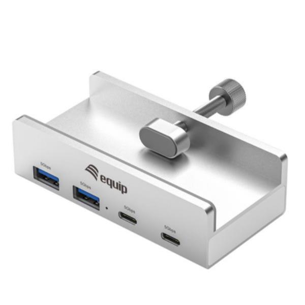 Hub USB Equip 4 Porte USB 3.2 5Gbps con Morsetto