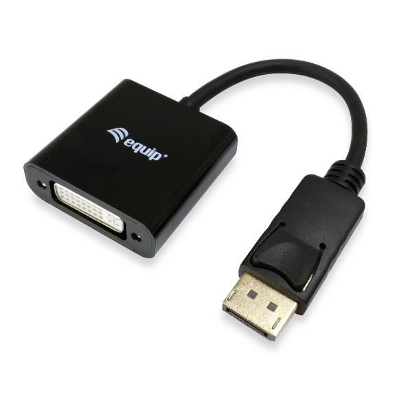 Adattatore DisplayPort Maschio a DVI-I Dual Link Femmina Equip Nero