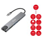 Adattatore USB-C 8 in 1 Equip Multifunzione HDMI 4K LAN Gigabit 100W PD