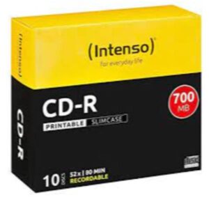 CD-R Intenso 700MB Printable 10 Pezzi Slim Case
