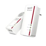 Adattatore Powerline WiFi AVM FRITZ!POWERLINE 1260E Set 1 Porta Gigabit