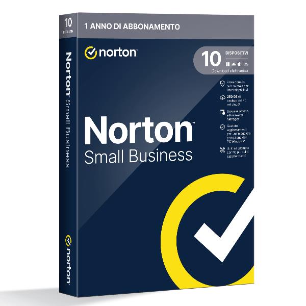 Software Antivirus Norton Small Business Box 10 Device Licenza 12 Mesi