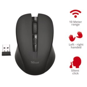 Mouse Trust Mydo Silent Click Wireless USB Nero Ergonomico