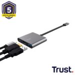 Docking Station Trust Dalyx 3-in-1 Alluminio HDMI 4K USB-C PD