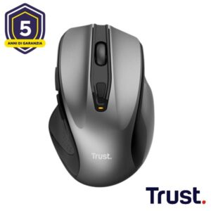 Mouse Wireless Trust Nito Ergonomico 2200DPI Grigio