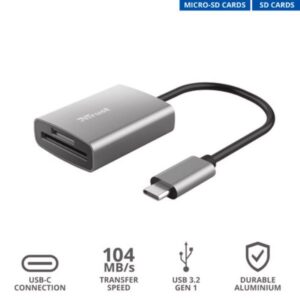 Lettore Memory Card Trust DALYX USB-C Ultraveloce Alluminio