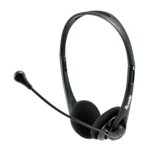 Cuffie Professionali EQUIP Stereo con Microfono e Controllo Volume Cavo 3.5mm Nero