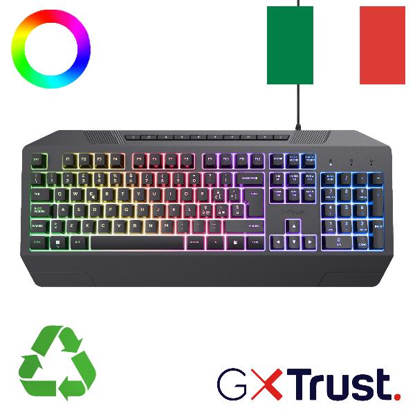 Tastiera Gaming Trust GXT 836 Evocx Cablata RGB Layout Italiano