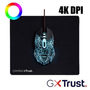 Mouse Gaming Trust Basic Nero con Tappetino Mouse USB