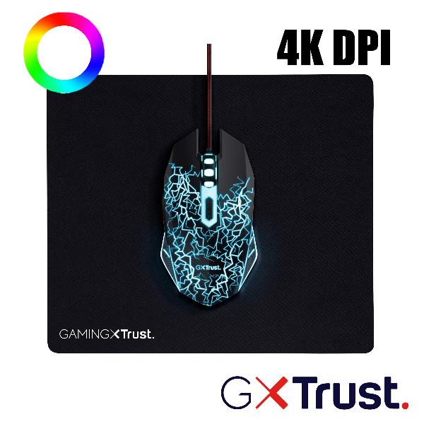 Mouse Gaming Trust Basic Nero con Tappetino Mouse USB