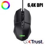 Mouse Gaming Trust GXT109 Felox 6.400 DPI Illuminato Cablato