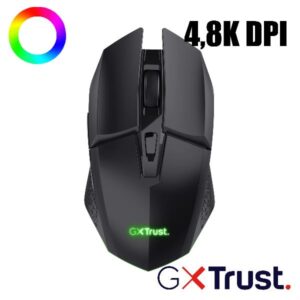 Mouse Gaming Trust GXT110 Felox Wireless Ricaricabile 4800DPI Nero