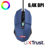 Mouse Gaming Trust GXT109B Felox 6.400 DPI Illuminato Cablato