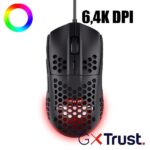 Mouse Gaming Trust GXT 928 Helox Cablato RGB 6400 DPI Nero