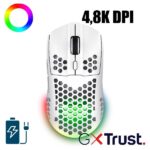 Mouse Gaming Trust GXT 929W Helox Wireless RGB 4800DPI Bianco