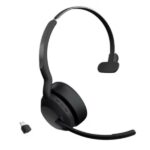 Cuffie Professionali Jabra Evolve2 55 Mono MS Link 380C Wireless Noise Canceling Nero