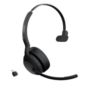 Cuffie Professionali Jabra Evolve2 55 Mono MS Link 380C Wireless Noise Canceling Nero