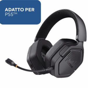 Cuffie Gaming Trust GXT 493PS Wireless BT + 2.4GHz per PS5 Nero