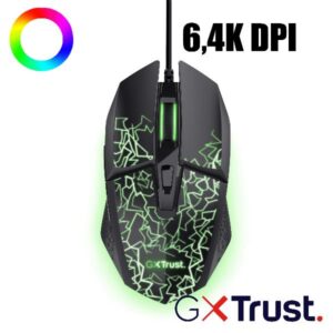 Mouse Gaming Trust GXT 113 Felox Cablato 6.400 DPI 6 Pulsanti