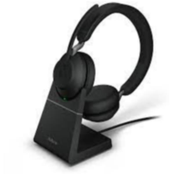 Cuffie Professionali Jabra Evolve2 65 Stereo con Base Ricarica e Noise Cancelling