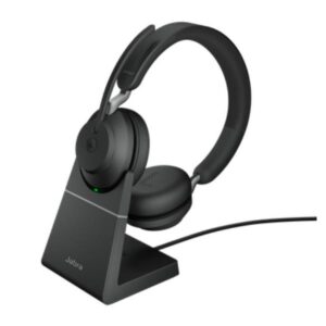 Cuffie Professionali Jabra Evolve2 65 MS Stereo Nero con Base Ricarica