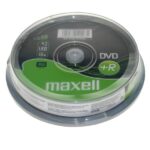 DVD+R Maxell 4.7GB 16X Spindle da 10 Pezzi