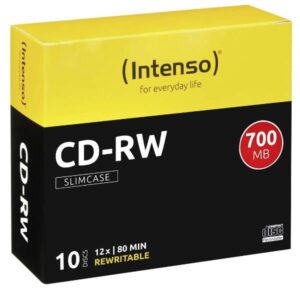 CD-RW Intenso 700MB 10 Pezzi Slim Case