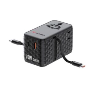 Caricabatteria da Viaggio Verbatim Universal Travel Adapter GAN III 70W con Cavi USB-C