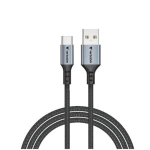 Cavo USB-A a USB-C Verbatim 1.2m 18W Nylon Grigio