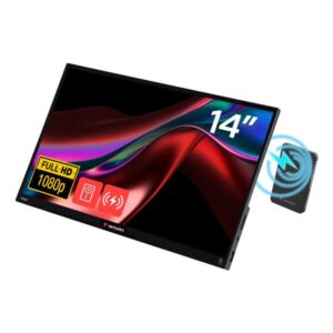 Monitor Portatile Verbatim 14" Touch FHD IPS Alimentazione Wireless Powerbank Incluso