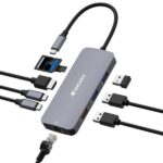 Docking Station Verbatim USB-C Pro 9-in-1 HDMI 4K Grigio