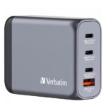 Caricabatterie da Parete Verbatim GaN 4 Porte USB-C 100W Grigio