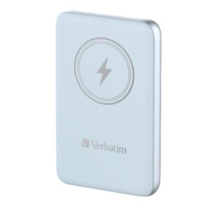 Power Bank Verbatim 10000mAh Magnetico Ricarica Wireless Blu