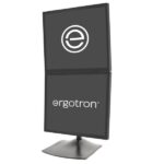 Staffa Monitor Ergotron DS100 Verticale 2 Schermi fino a 27″ Nero