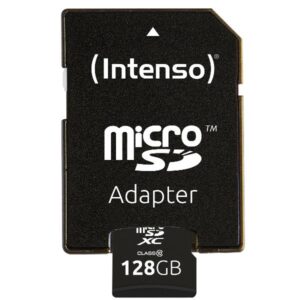 Memory Card Micro SD Intenso 128GB Classe 10 con Adattatore