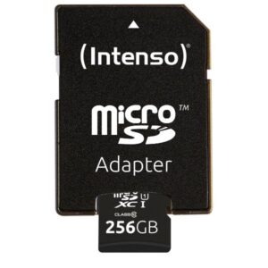 Memory Card Micro SD Intenso 256GB Classe 10 45MB/s