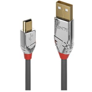 Cavo USB 2.0 Lindy Tipo A a Mini-B 0.5m Grigio - SKU: 36630-LND