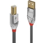 Cavo USB 2.0 Lindy Tipo A a B Cromo Line 1 Metro Grigio