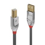 Cavo USB 2.0 Lindy Tipo A a B Cromo Line 2 Metri Grigio