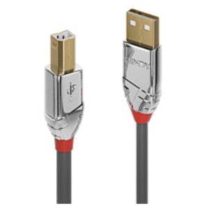 Cavo USB 2.0 AB Lindy Cromo Line 3 Metri Grigio - SKU: 36643-LND