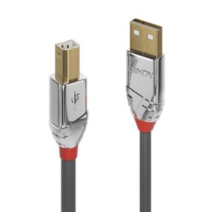 Cavo USB 2.0 A/B Lindy Grigio 5 Metri