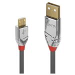 Cavo USB 2.0 A Micro-B Lindy Cromo Line 0.5m Nero