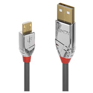 Cavo USB 2.0 A Micro-B Lindy Cromo Line 0.5m Nero - SKU: 36650-LND